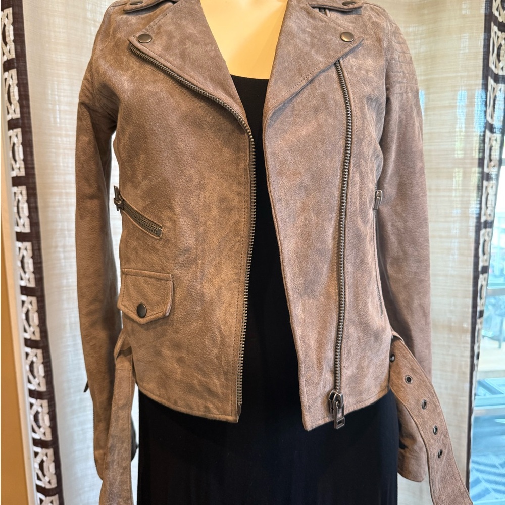 Women's Gray Biker Jacket